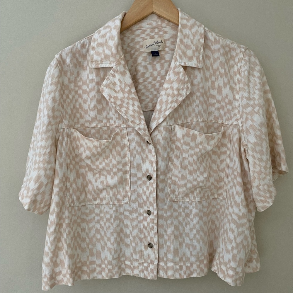 Universal Threads Long Crop Button Up